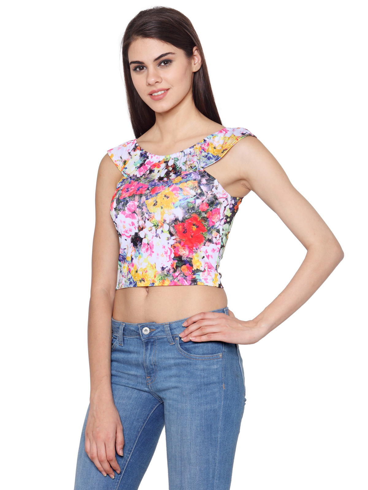PRINTED MULTIWAY CROP TOP